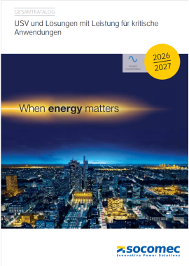 Gesamtkatalog: USV und Lösungen zur Versorgung kritischer Anlagen